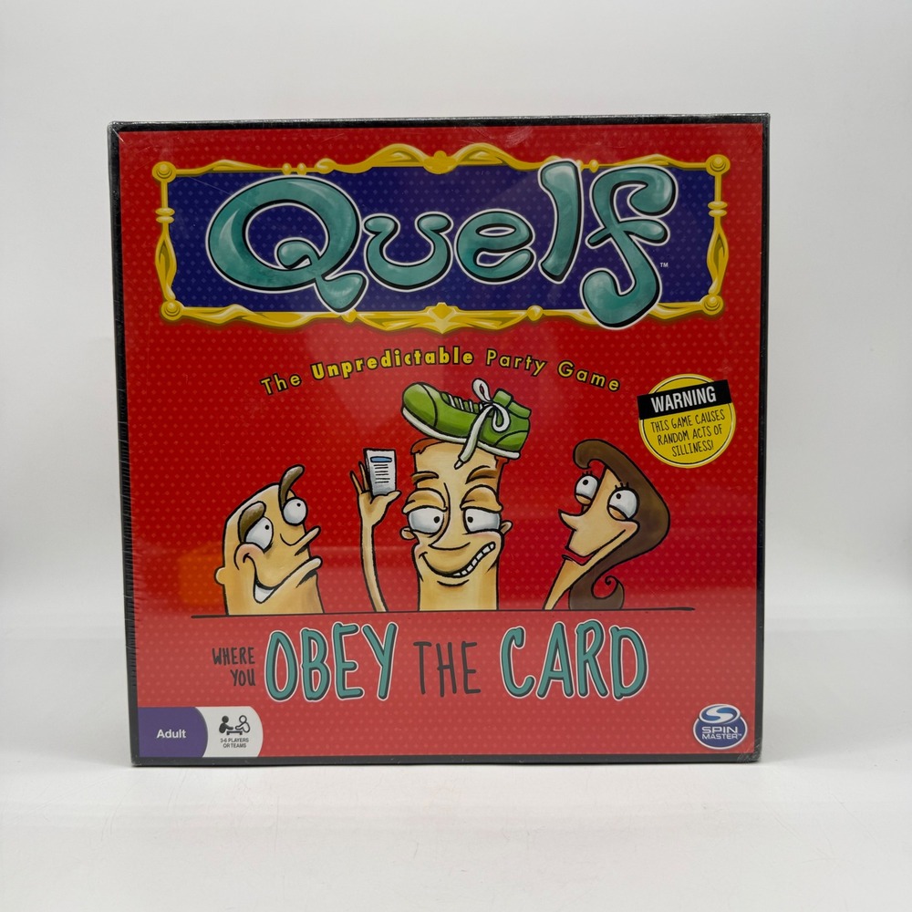 Spin Master Quelf The Unpredictable Party Game New Sealed Obey The Card Red Box